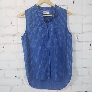 Madewell Western Style Denim Button up Tank